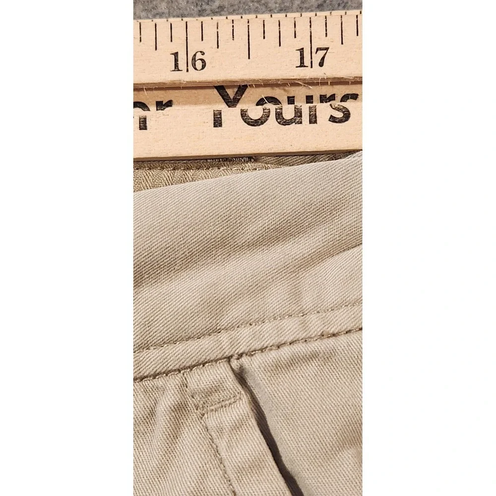 AllSaints Shorts Mens 32 Beige Chino Button Fly Flat Front Summer Casual - Picture 4 of 10